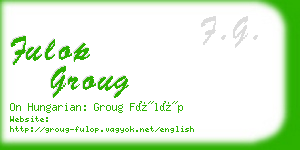fulop groug business card